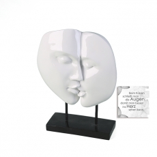 Dekorace Kiss, 28 cm, bílá - 1