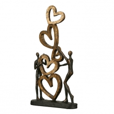 Dekorace Love, 41 cm, bronz - 3