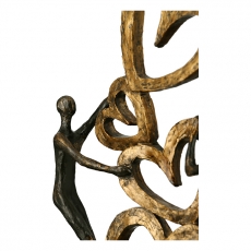 Dekorace Love, 41 cm, bronz - 4