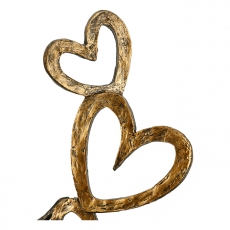 Dekorace Love, 41 cm, bronz - 5