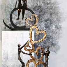 Dekorace Love, 41 cm, bronz - 6