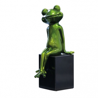 Dekorace na mramorovém podstavci Frosch, 42 cm