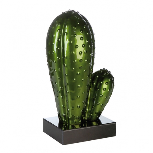 Dekorace na mramorovém podstavci Kaktus, 30 cm - 1
