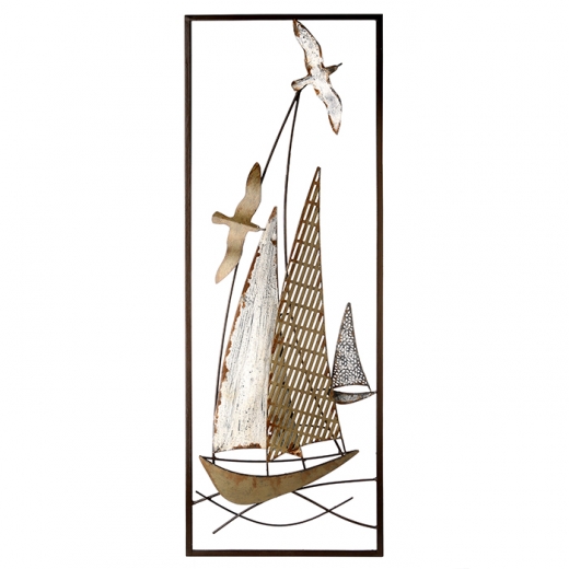 Dekorace plachetnice Glerr, 90 cm, hnědá - 1
