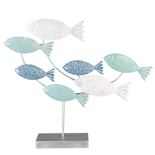 Dekorace ryby Filen, 55 cm, modrá - 1