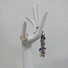 Dekorace / stojan na šperky Hands, sada 2 ks, bílá - 4