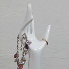 Dekorace / stojan na šperky Hands, sada 2 ks, bílá - 5