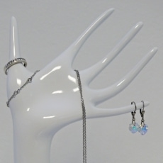 Dekorace / stojan na šperky Hands, sada 2 ks, bílá - 7