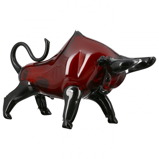 Dekorácia Bull, červená - 1