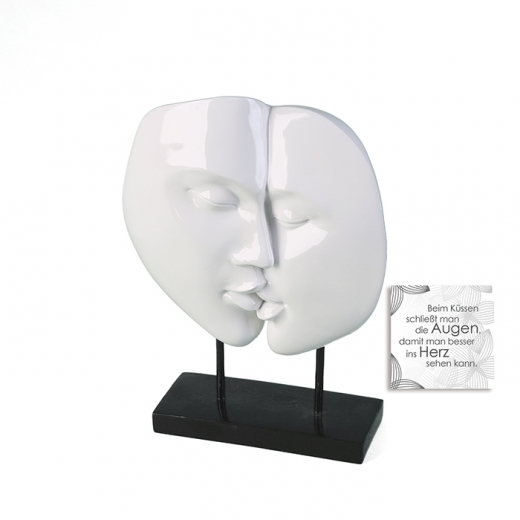 Dekorácia Kiss, 28 cm, biela - 1