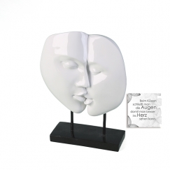 Dekorácia Kiss, 28 cm, biela