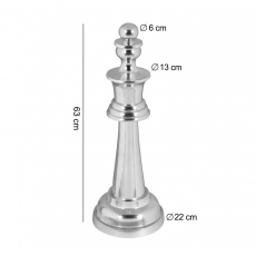 Dekoratívna šachová figúra Dáma, 65 cm, hliník - 2