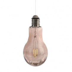 Dekoratívna závesná lampa Filaments, 18 cm, sivá