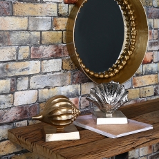 Dekoratívne závesné zrkadlo Louis, 50 cm, zlatá - 4