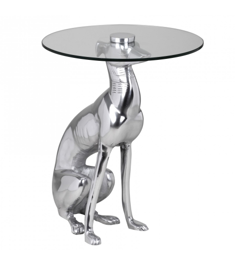 Dekorativní odkládací hliníkový stolek Dog, 50 cm