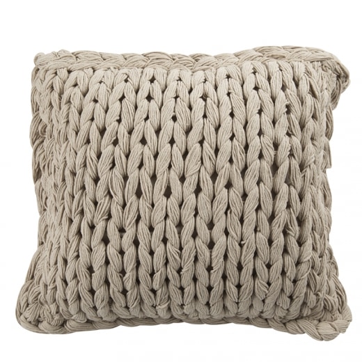 Dekorativní polštář pletený Tika, 45x45 cm béžová - 1