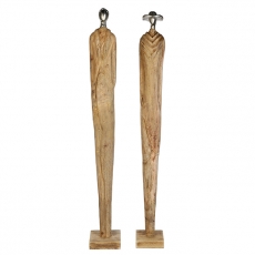 Dekorativní soška Lenna, 95,5 cm, přírodní dřevo - 1