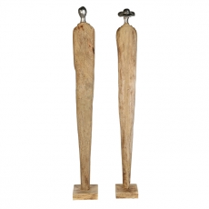 Dekorativní soška Lenna, 95,5 cm, přírodní dřevo - 4