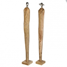 Dekorativní soška Lenna, 95,5 cm, přírodní dřevo - 5