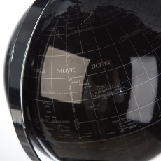 Dekorativní světový globus Miler, 28 cm, černá - 3