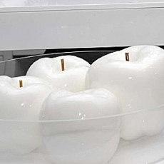 Dekorativní svíčka ve tvaru jablka 8 cm (SET 2 ks)  - 4