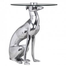 Dekoratívny odkladací hliníkový stolík Dog, 50 cm - 2