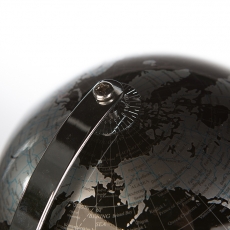 Dekoratívny svetový globus Miler, 28 cm, čierna - 2