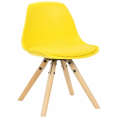 Dětská jídelní židle Nakoni, žlutá