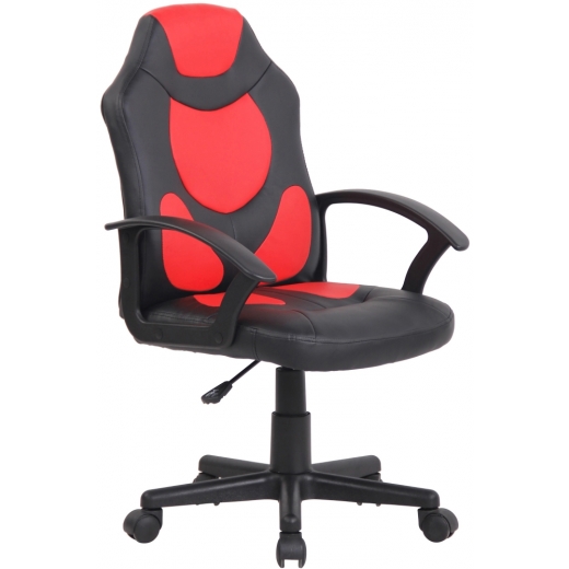 Detská kancelárska stolička Adale, čierna / červená - 1