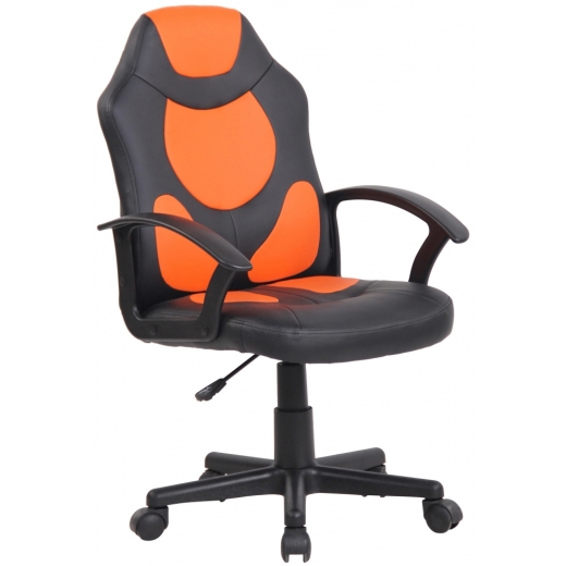 Detská kancelárska stolička Adale, čierna / oranžová - 1