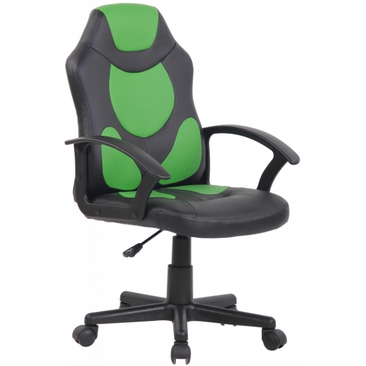 Detská kancelárska stolička Adale, čierna / zelená - 1