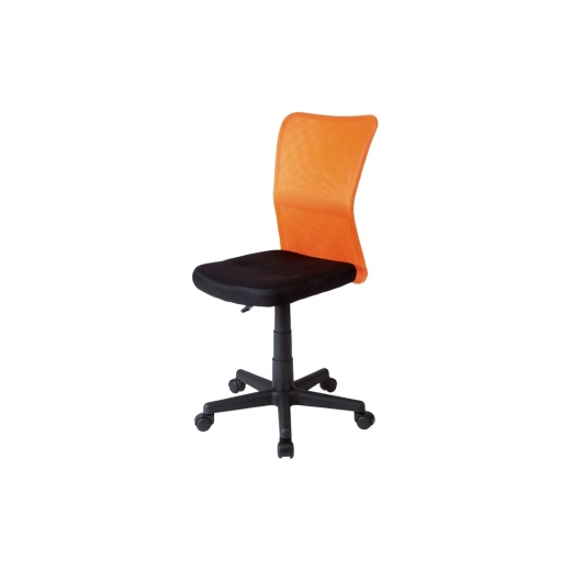 Detská kancelárska stolička Anna, čierna/oranžová - 1