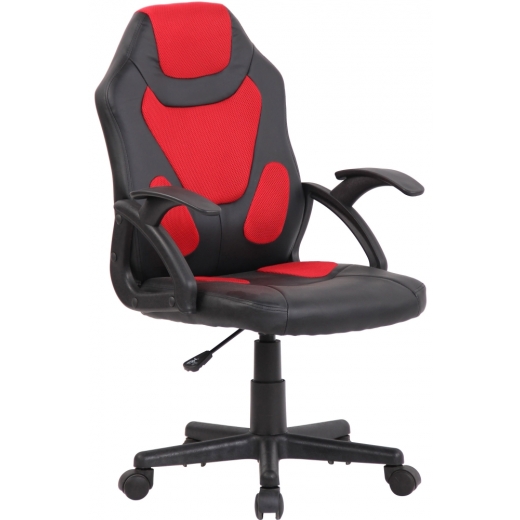 Detská kancelárska stolička Dano, čierna / červená - 1