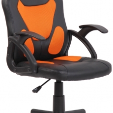 Detská kancelárska stolička Dano, čierna / oranžová - 1
