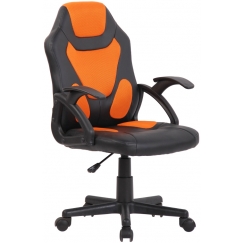 Detská kancelárska stolička Dano, čierna / oranžová