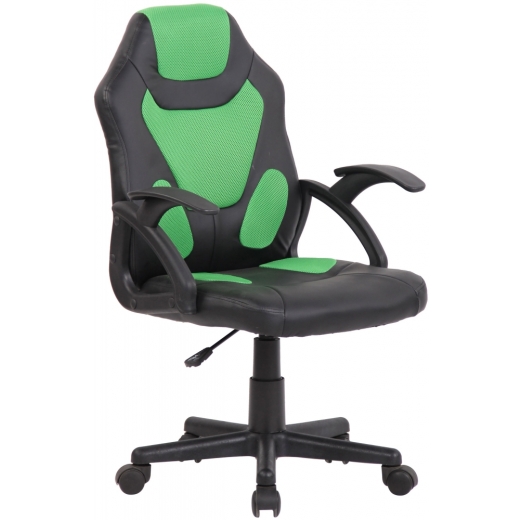 Detská kancelárska stolička Dano, čierna / zelená - 1