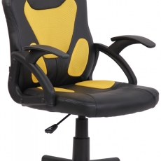 Detská kancelárska stolička Dano, čierna / žltá - 1
