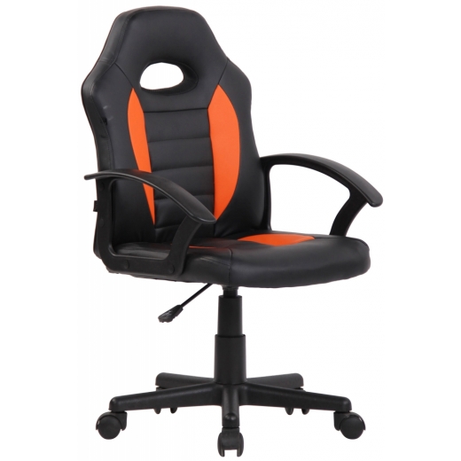 Detská kancelárska stolička Femes, čierna / oranžová - 1