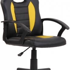 Detská kancelárska stolička Femes, čierna / žltá - 1