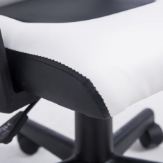 Detská kancelárska stolička Fun, syntetická koža, čierna / biela - 7