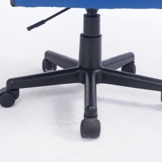 Detská kancelárska stolička Fun, syntetická koža, čierna / modrá - 8