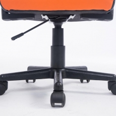 Detská kancelárska stolička Fun, syntetická koža, čierna / oranžová - 8