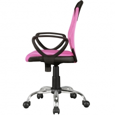 Detská kancelárska stolička Kika, sieťovina, ružová - 5
