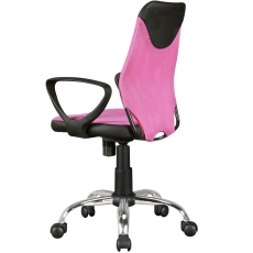 Detská kancelárska stolička Kika, sieťovina, ružová - 6