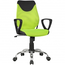 Detská kancelárska stolička Kika, sieťovina, zelená - 1