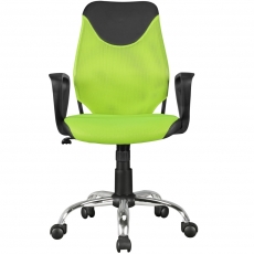 Detská kancelárska stolička Kika, sieťovina, zelená - 3