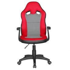 Detská kancelárska stolička Speedy, syntetická koža, červená - 3