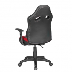 Detská kancelárska stolička Speedy, syntetická koža, červená - 6