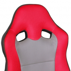 Detská kancelárska stolička Speedy, syntetická koža, červená - 7