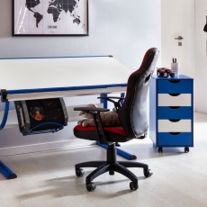 Detská kancelárska stolička Speedy, syntetická koža, červená - 2